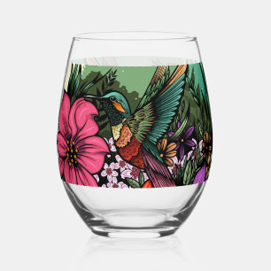 Hummingbird Garden Wijnglas Zonder Voet