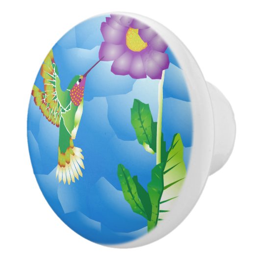 Hummingbird: gestileerd keramische knop (Rechts)