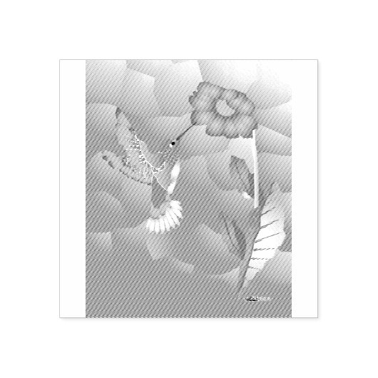 Hummingbird: gestileerd rubberstempel (Afrduk)