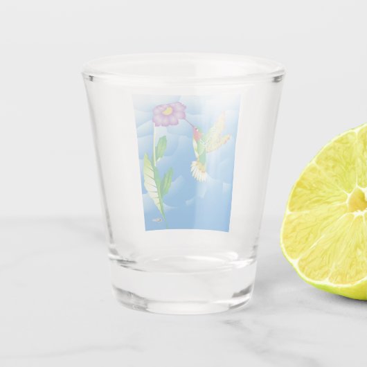Hummingbird: gestileerd shot glas (Achterkant)
