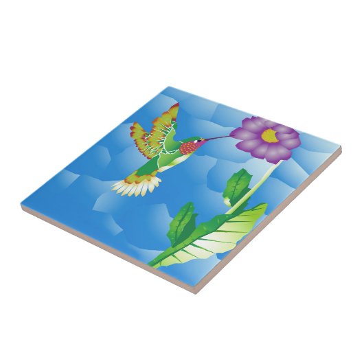 Hummingbird: gestileerd tegeltje (Zijkant)