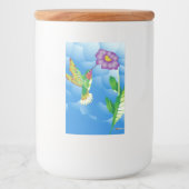 Hummingbird: gestileerd voedselcontainer etiket (Voorkant)