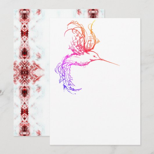 Hummingbird Gift Kaart (Voorkant / Achterkant)