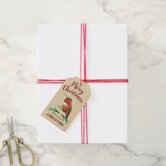  Hummingbird Gift Labels Cadeaulabel (Met Touw)