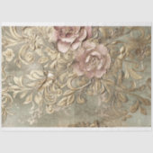 Hummingbird Gilded Patina Embossed Floral effect Tissuepapier (Voorkant)
