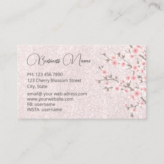 Hummingbird Girly Shiny Visitekaartje (Achterkant)