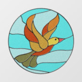HUMMINGBIRD GLAS IN LOOD ART WINDOW CLING RAAMSTICKER (Vel)
