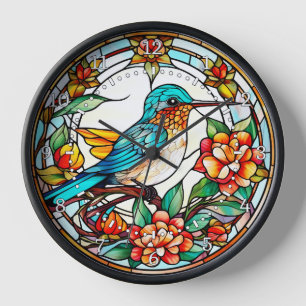 Hummingbird Glas in lood Style Wall
