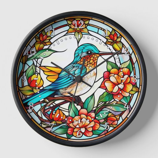 Hummingbird Glas in lood Style Wall (Voorkant)