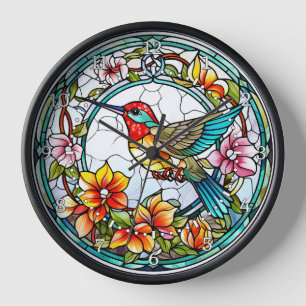 Hummingbird Glas in lood Style Wall