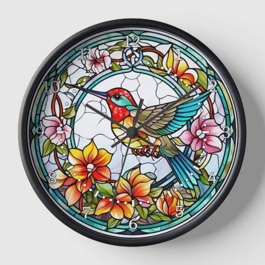 Hummingbird Glas in lood Style Wall (Voorkant)