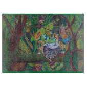 Hummingbird Glass Cutting Board Snijplank (Voorkant)
