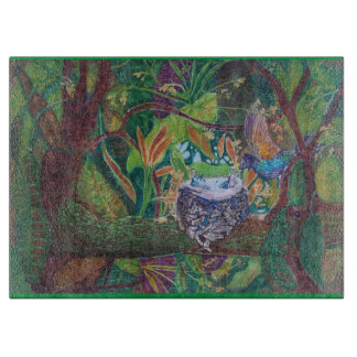 Hummingbird Glass Cutting Board Snijplank