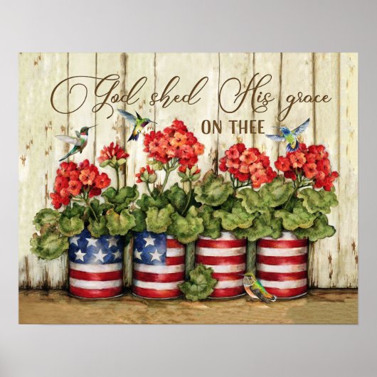 Hummingbird God schetste zijn Grace Housewarming G Poster (Voorkant)