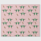 Hummingbird Gold Feathers Cadeaupapier (Vlak)