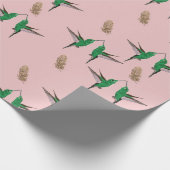 Hummingbird Gold Feathers Cadeaupapier (Hoek)