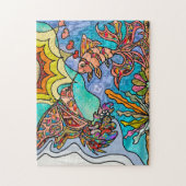 Hummingbird Goldfish Reflection Fantasy Art Puzzle Legpuzzel (Verticaal)