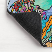 Hummingbird Goldfish Reflection Fantasy Mousepad Muismat (Hoek)