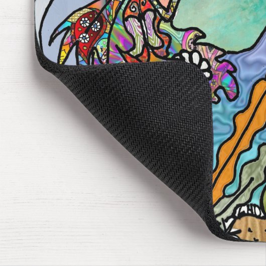 Hummingbird Goldfish Reflection Fantasy Mousepad Muismat (Hoek)