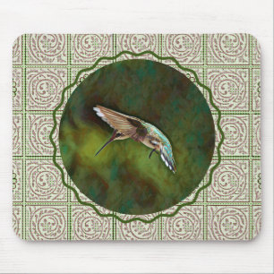 Hummingbird Green Art Muismat