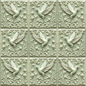 Hummingbird groen Harmonie - rechts Keramische teg Tegeltje