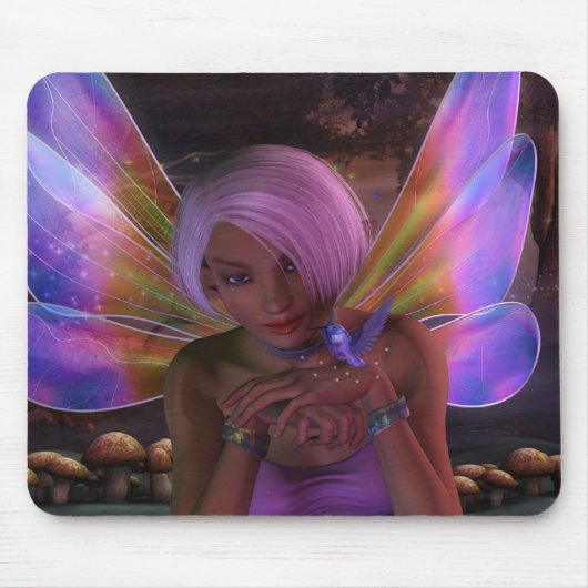 Hummingbird Guardian Fairy Fantasy Art Muismat (Voorkant)