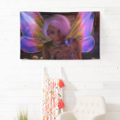 Hummingbird Guardian Fairy Fantasy Art Spandoek (Insitu)