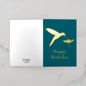 Hummingbird Happy Birthday Folie Wenskaart (Buiten Laag)