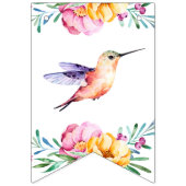 Hummingbird Happy Birthday Girl Bunting Banner (Eerste vlag)