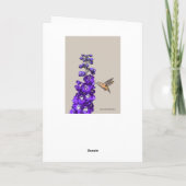 Hummingbird Happy Birthday Granddaughter, Kari Kaart (Achterkant)