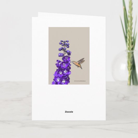 Hummingbird Happy Birthday Granddaughter, Kari Kaart (Achterkant)