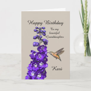 Hummingbird Happy Birthday kleindochter, Kari Kaart