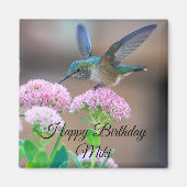 Hummingbird Happy Birthday Magnet (Voorkant)