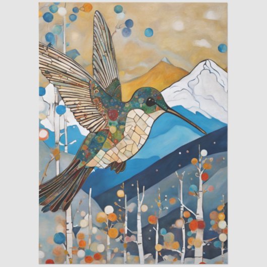 Hummingbird Happy Decoupage Tissuepapier (Voorkant)