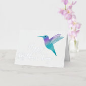 Hummingbird Happy Moederdag Folie Wenskaart (Orchidee)