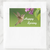 Hummingbird Happy Spring Rechthoekige Sticker (Tas)