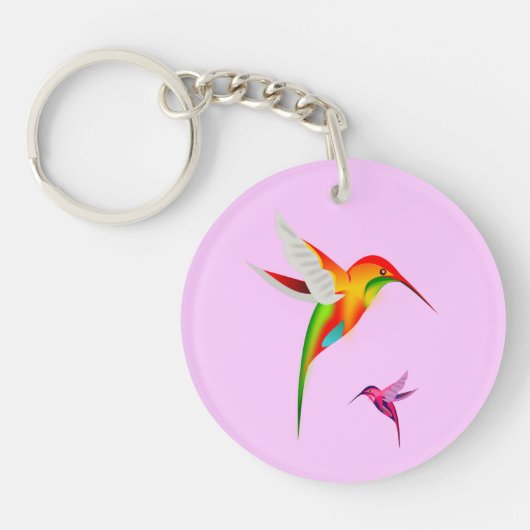 Hummingbird Haven Round Sleutelhanger (Voorkant)