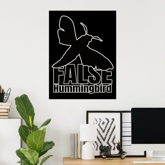 Hummingbird Hawk-Moth Butterfly - Entomology Geek Poster (Thuiskantoor)