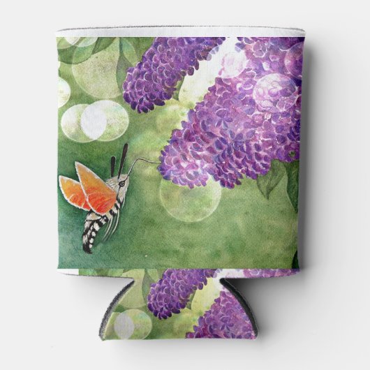 Hummingbird Hawk Moth en Lilacs Blikjeskoeler (Voorkant)