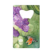 Hummingbird Hawk Moth en Lilacs Creditkaart Flessenopener (Voorkant)
