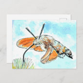 Hummingbird Hawk Moth Painting Briefkaart (Voorkant / Achterkant)