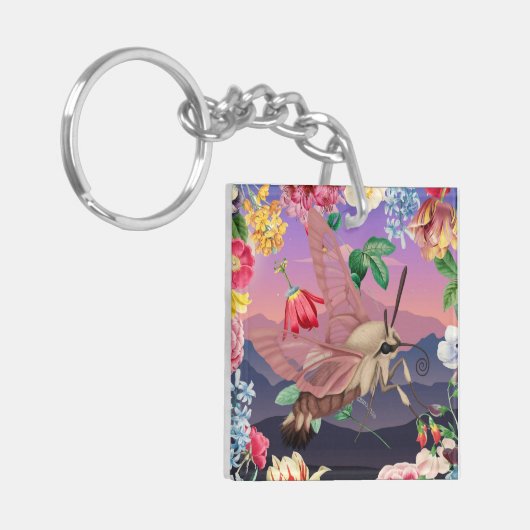 Hummingbird Hawk Moth Sleutelhanger (Voorkant Links)