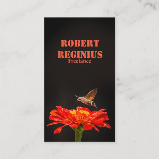 Hummingbird Hawk-moth Visitekaartje (Voorkant)