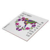 Hummingbird & Heart, met vers van Psalm 37:4 Tegeltje (Zijkant)