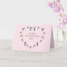 Hummingbird Heart Valentijnsdag Card
