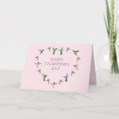 Hummingbird Heart Valentijnsdag Card Kaart (Voorkant)