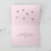 Hummingbird Heart Valentijnsdag Card Kaart (Binnen)