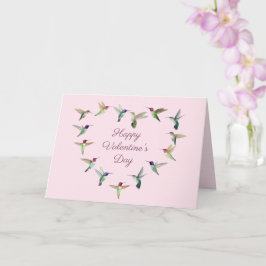 Hummingbird Heart Valentijnsdag Card Kaart