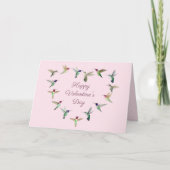 Hummingbird Heart Valentijnsdag Card Kaart (Voorkant)
