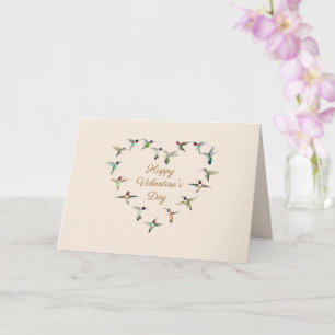 Hummingbird Heart Valentijnsdag Kaart